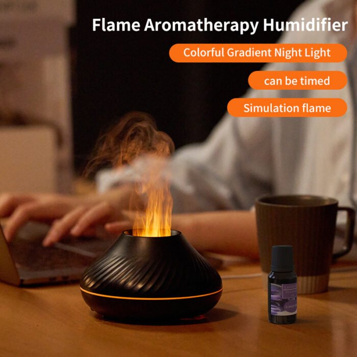 LED Flame Aroma Diffuser for Home, Spa & Relaxation