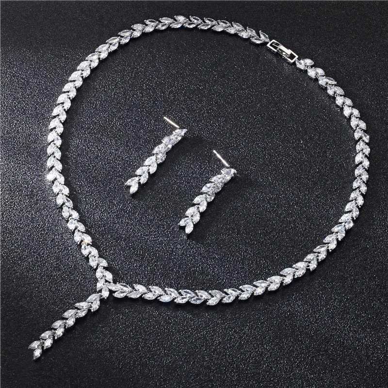 Elegant Bride Wedding Jewelry Set – Earrings & Necklace Bridal Accessories
