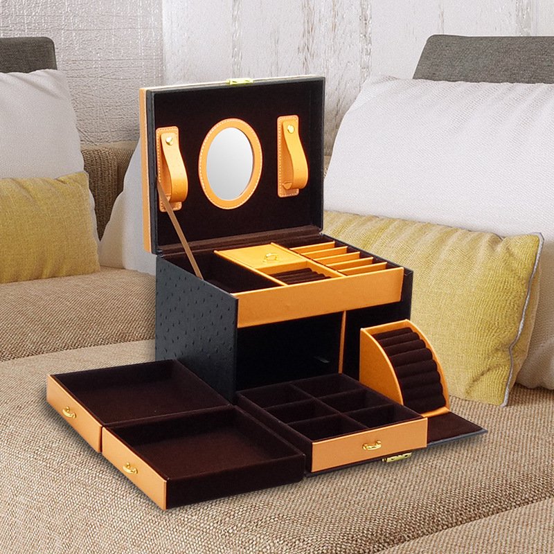 Luxury Leather Jewelry Storage Drawer – High-End Jewelry Box Organizer